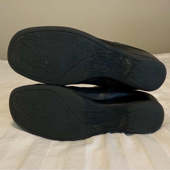 Kenneth Cole Reaction Double Very Black Leather Boots Sz 6.5M - Picture 6 of 10